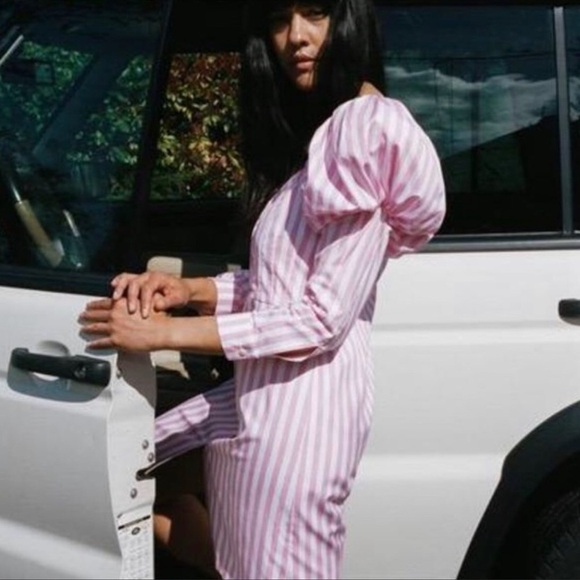 Mr. Larkin Penelope Dress in Pink Stripe - Size Small - Picture 2 of 11